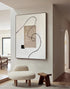 Minimal Line Art Wall Art by 5th Color, featuring sleek black and white abstract line drawing on white background.