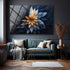 Golden Bloom abstract acrylic wall art by 5th Color featuring an elegant floral design on luxurious easy-stick panels.